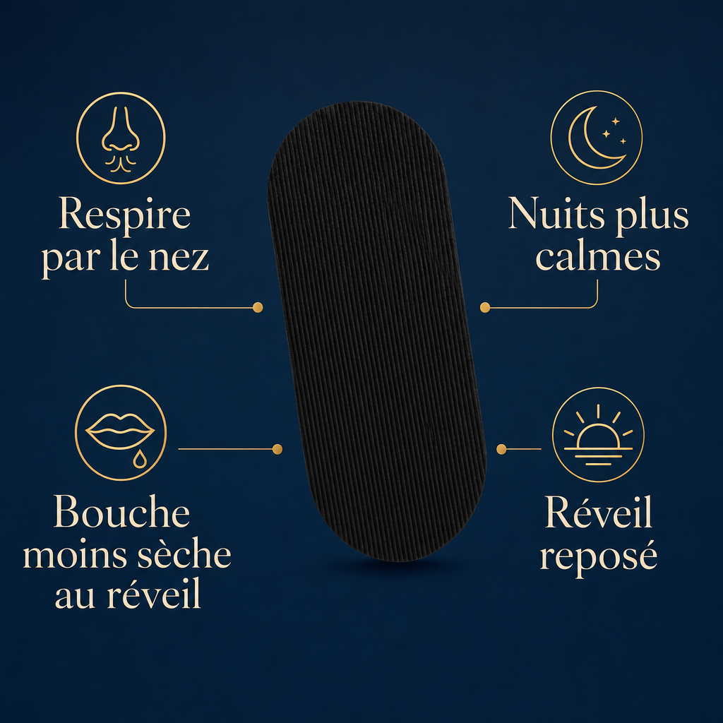 Calune — bénéfices : respiration nasale, nuits calmes, réveil reposé